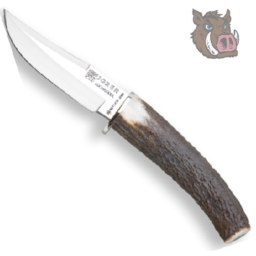 Cuchillo joker CC70 con cachas de asta de ciervo y hoja de 10 cm